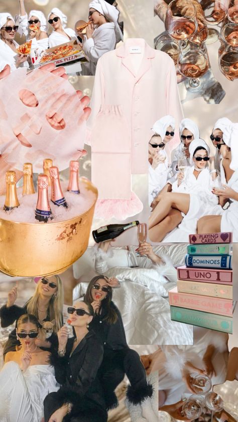 Pjs & Prosecco Bachelorette, Pjs Polaroids And Prosecco, Pj Bridal Shower Ideas, Pj’s And Prosecco Bachelorette, Pjs And Polaroids Bachelorette, Pajamas And Prosecco Party, Pj And Prosecco Bachelorette, Birthday Pj Party, Pj Party Aesthetic