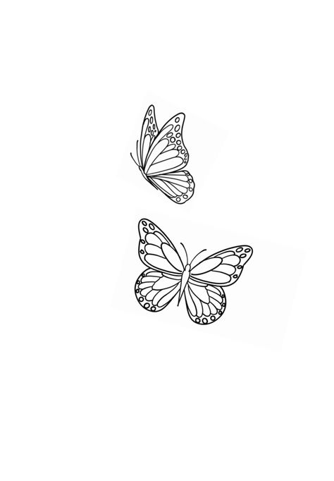 Two Monarch Butterflies Tattoo, Butterfly Tattoo Sketch, Monarch Butterfly Tattoo, Unique Tattoos For Women, Hipster Drawings, Flying Tattoo, Rose Tattoos For Women, Pretty Hand Tattoos, Butterfly Designs