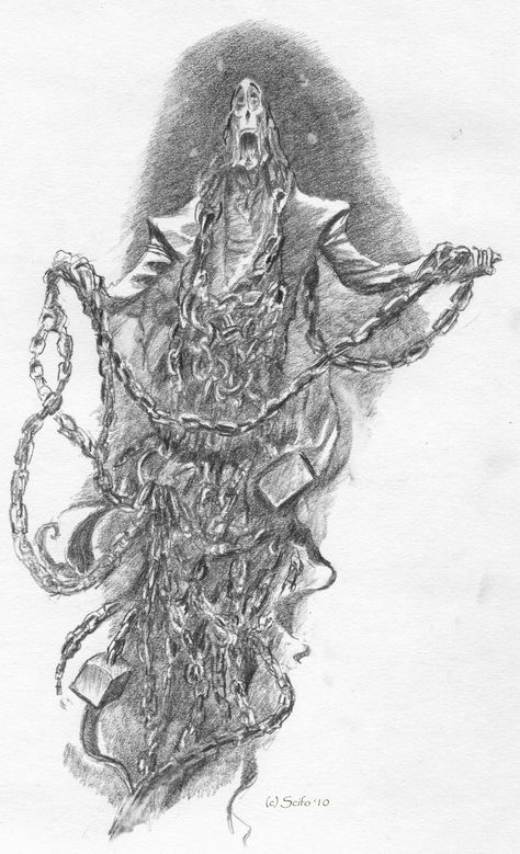 Jacob Marley's ghost by scifo on deviantART Marley Christmas Carol, Dickens Christmas Carol, Jacob Marley, Christmas Competitions, Ghost Drawing, Storybook Art, Creepy Christmas, Dark Christmas, A Christmas Carol