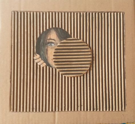 Cardboard Crafts Decoration Wall Art, Cardboard Cutout Art, Cardboard Art Projects, Art Carton, Simple Artwork, Cardboard Painting, Cardboard Sculpture, Collage Art Projects, Altered Book Art