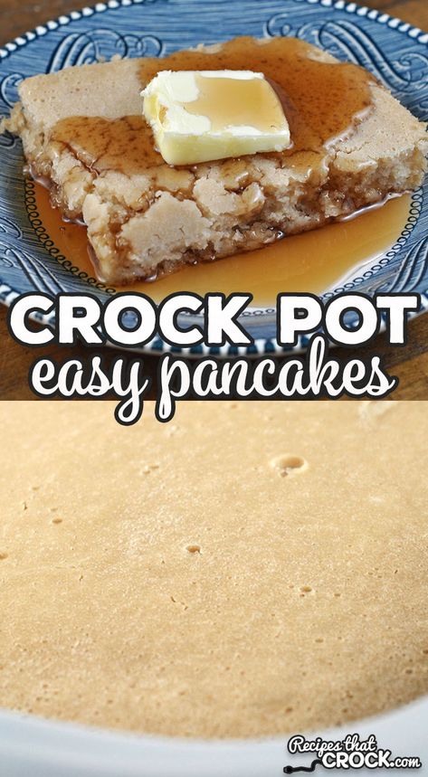 Crockpot Pancakes Slow Cooker, Pancakes In Crockpot, Crockpot Pancakes, Crockpot French Toast, Crockpot Meatloaf Recipes, Pancakes For Two, Crockpot Pork Tenderloin, Breakfast Crockpot Recipes, Delicious Pancakes