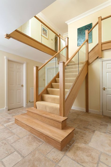 Glass Bannister, Staircase Contemporary, Bespoke Staircases, Luxury Staircase, Painted Staircases, Timber Staircase, Contemporary Staircase, Iron Staircase, House Staircase