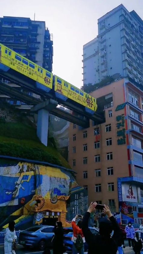 Train travel through apartment in Chongqing, China 😳 🎥 @cityscape_discovery #travel #destinations #china | Instagram Chongqing Aesthetic, Chongqing China, Architecture Modern, Chongqing, Travel Brochure, Train Travel, Travel Bucket List, Modern Architecture, Cityscape