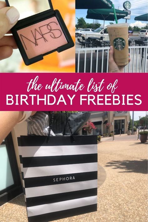 The ULTIMATE List of Birthday Freebies You can get this year! Over 65 Different Freebies to Choose From! Free Birthday Stuff 2023, List Of Birthday Freebies, Bday Freebies List, Free Stuff On Your Birthday List, Free Birthday Freebies, Birthday Deals Free Stuff, Free Birthday Stuff List, Where Can I Get Free Stuff On My Birthday, Places To Get Birthday Freebies