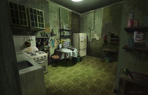 Kitchen Green, Bg Design, Concept Art World, College Design, Concept Artist, The Hunger Games, Cinematic Photography, The Hunger, Environment Concept Art