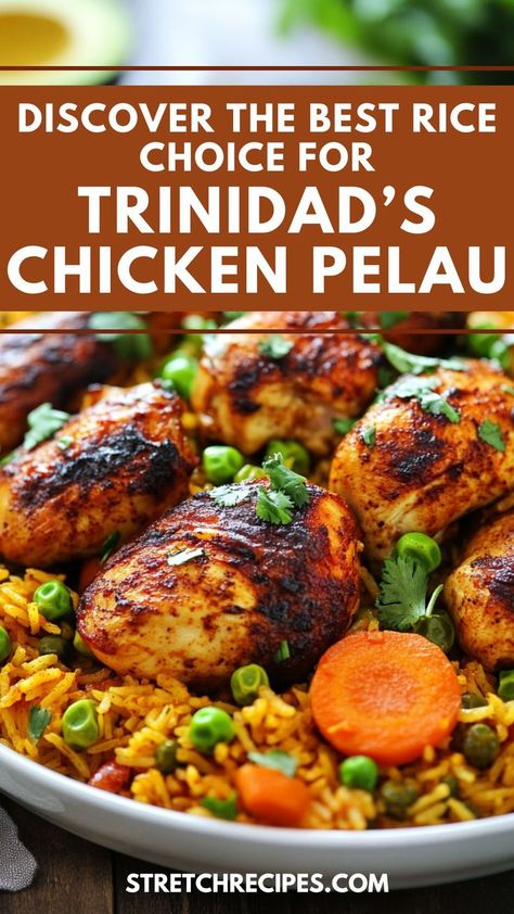 Savor the flavors of Trinidad and Tobago’s Authentic Chicken Pelau! This hearty dish combines tender chicken with parboiled rice, spices, and a touch of Caribbean magic. It's perfect for celebrations or a cozy family dinner. Save this recipe now and click through for more tips! Caribbean Chicken And Rice, Island Rice Recipe, Chicken Pelau Recipe, Island Rice, Chicken Pelau, Rice Spices, Best Rice Recipe, Caribbean Chicken, Mexican Rice Easy