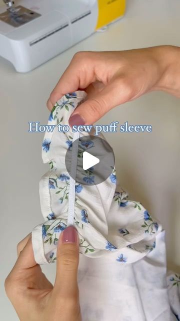 SEWING TOGETHER on Instagram: "always fun to add a little puffy sleeve🪡  but in all honesty this is such a easy fun thing to try for beginners and adds a certain something.   There are of course also other methods on how to make a puff sleeve that you can find on my page!  Follow for more tutorials and sewing inspiration 🫶🏼  Dress from the video: Belle sewing pattern (link in bio)  #sewingtutorial #sewingideas #dressmaking #sewingbeginner #sewing" Puffy Sleeve Tutorial, Puffed Sleeve Pattern, Puff Sleeve Dress Pattern Free Sewing, Free Puff Sleeve Pattern, How To Add Pockets To A Dress, Diy Puffy Sleeves, Puff Sleeve Sewing Pattern, How To Make Puffy Sleeves, How To Sew Puffy Sleeves