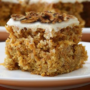 Sara Lee's-style Carrot Square Cake - Secret Recipes Preacher Cake, Prune Cake, Gluten Free Spices, Orange Cream Cheese, Butter Cream Cheese Frosting, Moist Carrot Cakes, Healthy Carrot Cakes, Cake Mixes, Boxed Cake