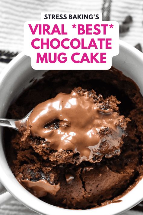 Moist Chocolate Mug Cake, Easy Chocolate Mug Cake, Mug Dessert Recipes, 3 Ingredient Mug Cake, Chocolate Mug Cake Recipe, Microwave Mug Recipes, Nutella Mug Cake, Chocolate Chip Mug Cake, Easy Mug Cake