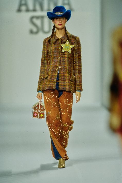 Anna Sui Fall 1998 Ready-to-Wear Collection | Vogue Dress Out, Anna Sui, Modern Dress, Fashion Show Collection, Fashion History, Runway Fashion, Perfect Dress, Dress To Impress, High Fashion