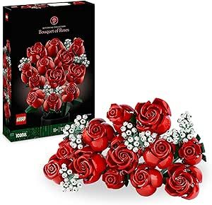 Perfect gift for Lego Lovers! Cadeau St Valentin, Dinner Table Centerpieces, Dozen Red Roses, Thanksgiving Flowers, Lego Creative, Bouquet Of Roses, Small White Flowers, Lego Architecture, Botanical Collection