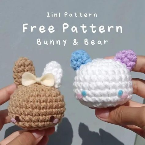 Free amigurumi crochet patterns: Forum and Advices | Pattern by sparcloudsstuff | Facebook Bear Patterns Free, Crochet Bear Patterns, Crochet Stitches Guide, Quick Crochet Patterns, Pola Amigurumi, Bunny And Bear, Crochet Business, Crochet Design Pattern, Kawaii Crochet