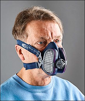 Elipse Low-Profile Dust Respirator - Woodworking Lee Valley Tools, Dust Masks, Lee Valley, Half Mask, Ear Protection, Dust Mask, Elastic Headbands, Woodworking Projects Diy, Woodworking Tips