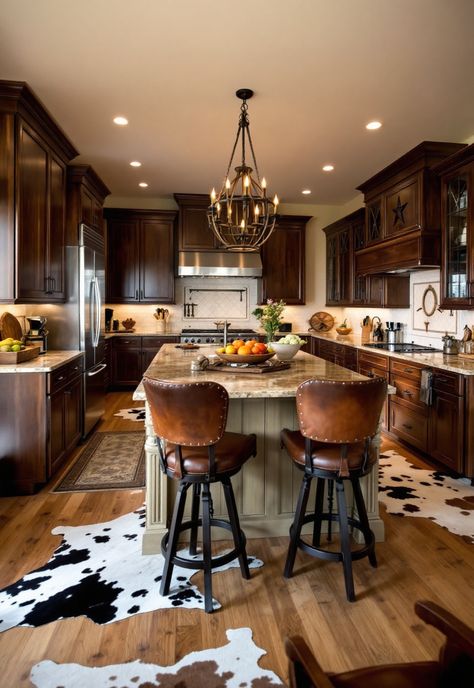 Rustic Kitchen Kitchen Western Decor, Kitchen Ideas Western, Western Themed Kitchen, Western Rustic Kitchen, Western Boho Kitchen Ideas, Western Home Decor Ranch Style Kitchen, Western Kitchen Decor Ideas, Western Kitchen Design, Ranch House Decor Rustic