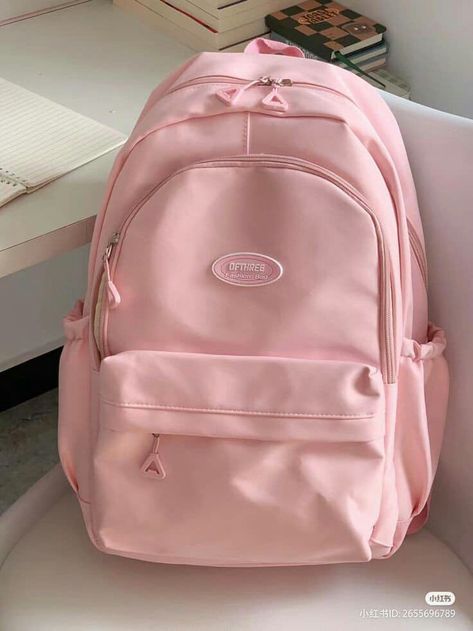 Pink School Bags, Early College, Mochila Nike, Uni Bag, School Material, Alphabet Code, Stylish School Bags, School Bag Essentials, My Style Bags