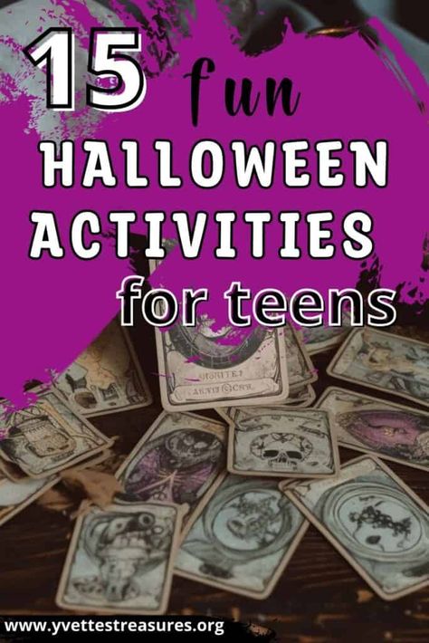 15 Halloween Activities For Teens A Scary Good Time Fun Halloween Crafts For Teens, Halloween Party For Teenagers, Halloween For Teens, Halloween Party Games For Teens, Halloween Activities For Teens, Halloween Sleepover, Fun Halloween Activities, Teen Sleepover, Teen Halloween