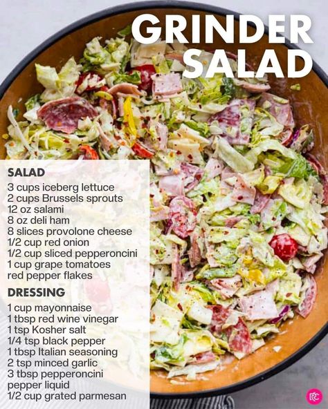 Grinder Salad, Sandwich Salad, Classic Sandwich, Nom Nom Nom, Delicious Salads, Summer Salads, Soup And Salad, I Love Food, Healthy Lunch