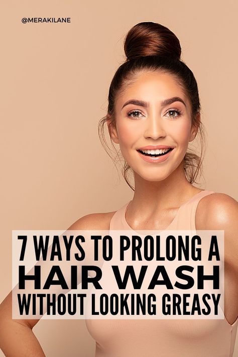 How to Wash Your Hair Less without Looking Greasy | “How often should I wash my hair?” is one of the most commonly asked beauty questions, and while there’s no one size fits all answer, your hair washing schedule should probably be less frequent than you realize. Of course, you need to train your hair to go longer between washes, and we're sharing all the tips and hair hacks you need to wash your hair properly, maintain a healthy scalp, and go longer between washes while still looking glam! How To Wash Hair Less Often, Day 3 No Wash Hairstyles, Training Your Hair To Wash Less, How To Not Wash Your Hair Everyday, Should I Wash My Hair Today, How Many Times Should You Wash Your Hair, How To Take Care Of My Hair, How Often Should I Wash My Hair, How To Wash Hair Properly