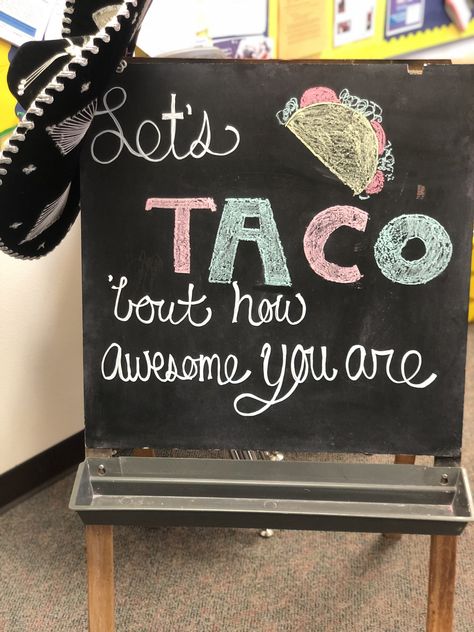 Teacher Appreciation Taco Bar Taco Bout A Goodbye Party, Taco Retirement Party, Farewell Fiesta, High School Graduation Party Food, Retirement Reception, 60th Birthday Quotes, Taco Bar Party, Food Truck Menu, Graduation Party Foods