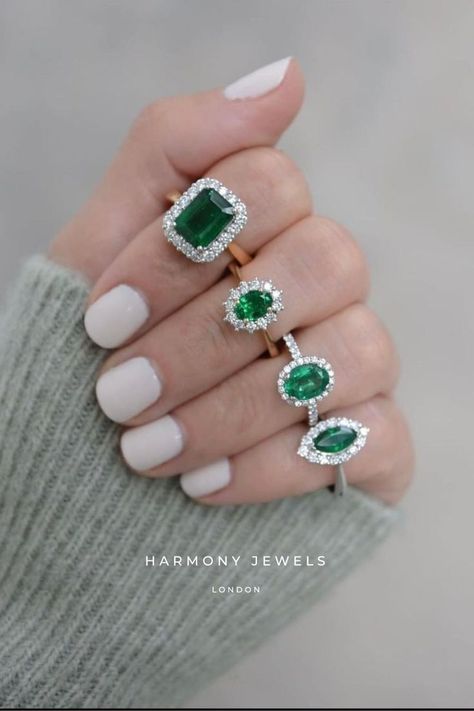 Really? Green emerald jewellery to celebrate St. Patricks Day? ☘️ WHY NOT! Emerald Halo Engagement Rings, Antique Emerald Engagement Ring, Celebrate St Patricks Day, Emerald Engagement Ring Green, Halo Engagement Ring Emerald, Emerald Jewellery, Mom Ring, Future Engagement Rings, Pearl And Diamond Ring