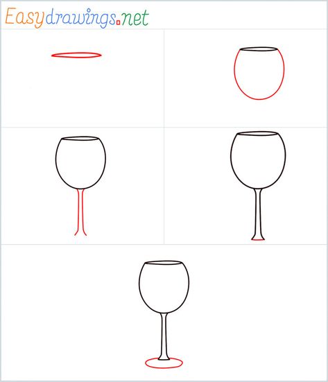 How to draw a Wine glass step by step - [5 Easy Phase] How To Draw A Wine Glass Step By Step, Champagne Drawing Easy, How To Draw Champagne Glasses, How To Draw Wine Glasses, How To Draw A Wine Glass Easy, Wine Doodle Art, Wine Glass Drawing Simple, Wine Glass Drawing, Drawing Objects