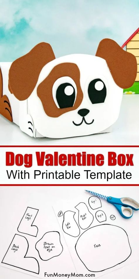 German Shepherd Valentines Boxes, Puppy Dog Valentine Box Ideas, Dog Valentines Box Ideas, Valentines Box Dog, Valentine Box Dog, Puppy Valentines Boxes, Paw Patrol Valentines Boxes, Puppy Box, Valentine Box Ideas