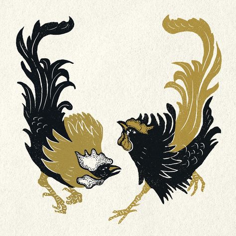 Gold black rooster psd animal vintage drawing set | free image by rawpixel.com / pangrum Rooster Illustration, Rooster Logo, Procreate Ipad Tutorials, Watercolor Paintings Of Animals, Black Rooster, Ipad Tutorials, Rooster Art, Vintage Drawing, Drawing Set