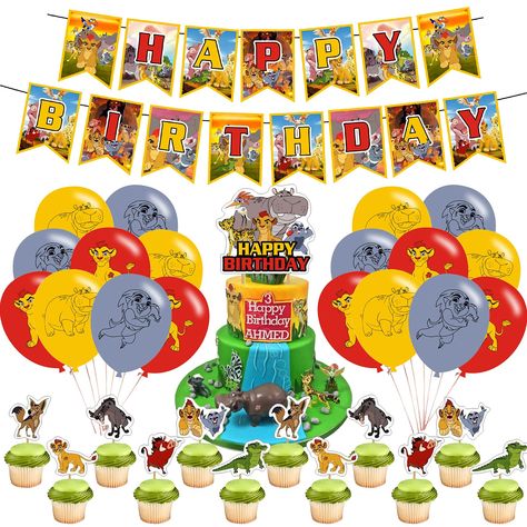 PRICES MAY VARY. Title: Lion Guard Party Decorations,Birthday Party Supplies For Lion Guard Includes Banner - Cake Topper - 12 Cupcake Toppers - 18 Balloons. Product Type: Categories > Party Supplies > Decorations > Cake & Cupcake Toppers > Cake Toppers Lion Guard Party Decorations, Lion Guard Birthday Party Ideas, Lion Guard Birthday Party, Lion Guard Party, Lion Guard Birthday, Decorations Birthday Party, Icing Decorations, Birthday Party Packs, Cake Banner Topper