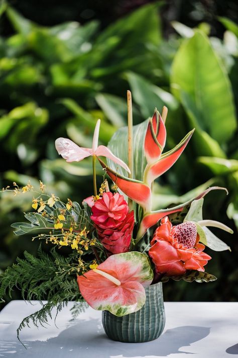 Tropical Silk Flower Arrangements, Tropical Floral Table Arrangements, Tropical Arrangements Centerpieces, Tropical Corporate Event, Hawaiian Floral Arrangements, Tropical Wedding Flower Arrangements, Tropical Floral Installation, Wedding Flowers Tropical, Tropical Arrangements Floral Design