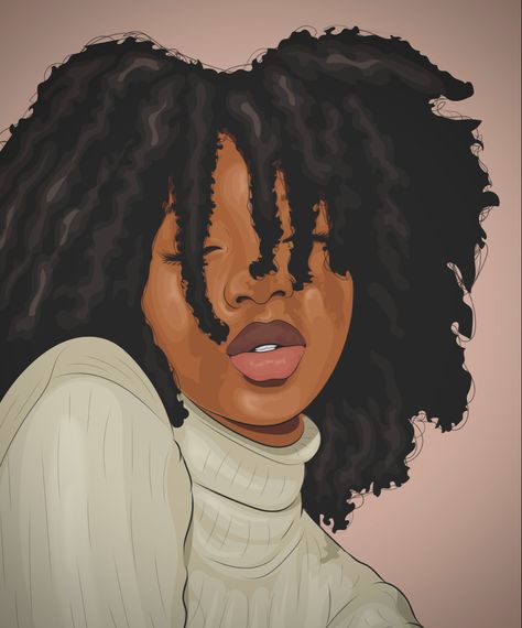 A vector potrait of a woman Black Artwork Wallpaper, Afro Illustration, Afrocentric Style, Black Power Art, Black Illustration, Black Woman Artwork, Natural Hair Art, Beautiful Sketches, Painting Canvases