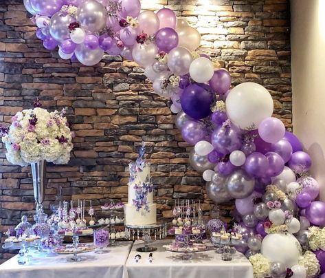 Balloon arch and flowers for a special first tooth party Tooth Party, Mothers Day Balloons, Pearl Purple, Balloon Arch Kit, Butterfly Stickers, Pastel Balloons, Purple Balloons, Metallic Balloons, Pink Confetti