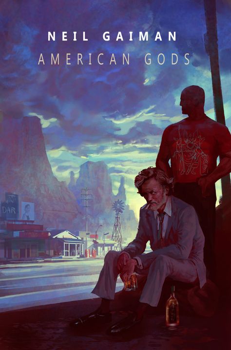 Neil Gaiman American Gods, Marc Simonetti, Modern Myth, Asoiaf Art, American Gods, Neil Gaiman, God Art, Urban Fantasy, Rock Band