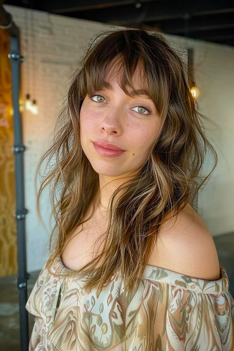 Highlights For Fine Hair, Shag For Fine Hair, Shaggy Haircuts For Fine Hair, Haircuts With Highlights, Soft Wispy Bangs, A Shag Haircut, Layered Shag, Soft Shag, Sassy Haircuts