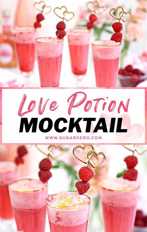 Love Potion Number 9, Sparkling Punch, Nonalcoholic Drink, Thanksgiving Sangria, Drinks Nonalcoholic, Punch Drink, Valentine Food, Tasty Appetizers, Valentine Drinks