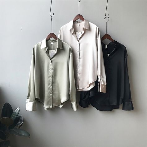 shirts# shirts for women# shirts for women casual# blouse designs# blouse designs latest# blouses for women# office tops for women# office tops# office tops blouses# office tops blouses work wear# office tops blouses classy# office tops for women 2020 Silk Shirts For Women Classy, Satin Shirts, 2022 Ss, The Office Shirts, Clothing Photography, Elegant Blouses, Indo Western, Loose Shirts, Womens Long Sleeve Shirts