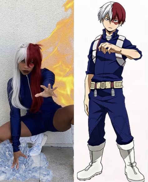 Easy Anime Cosplay, Todoroki Cosplay, Easy Cosplay Ideas, Cosplay Cartoon, Cosplay Ideas Women, Anime Cosplay Ideas, Easy Cosplay, Show Movie, Black Cosplay