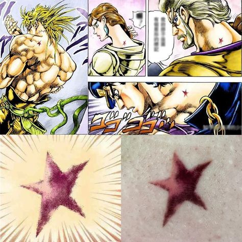 Joestar Birthmark Tattoo, Joestar Birthmark, Birthmark Tattoo, Evangelion Tattoo, Tattoos Masculinas, Adventure Tattoo, Mark Tattoo, 4 Tattoo, Cute Little Tattoos