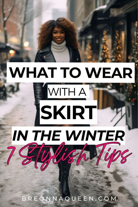 "Winterize your wardrobe with our 7 tips for pairing skirts with cozy layers. Stay chic and warm all season long with these fashion tips. #winterfashion #skirtup #styletips" How To Wear Skirts In Winter, How To Style Long Skirts In Winter, Skirt In The Winter, Long Sweater Outfits, Winter Boots Outfits, Trendy Christmas Outfits, Winter Outfits Warm, Ribbed Skirt, Big Sweaters