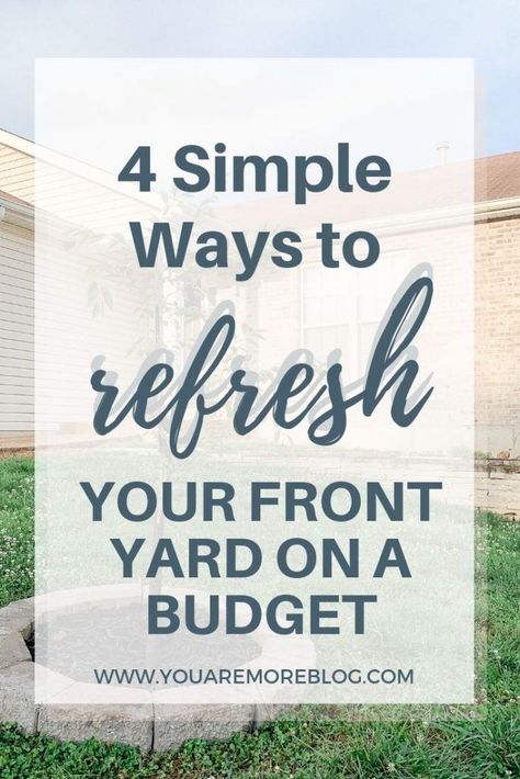 Yard Landscaping On A Budget, Front Yard On A Budget, Yard On A Budget, Home Front Yard, Boost Curb Appeal, Landscaping On A Budget, Front Yard Decor, Simple Front Yard Landscaping, Simple Front Yard