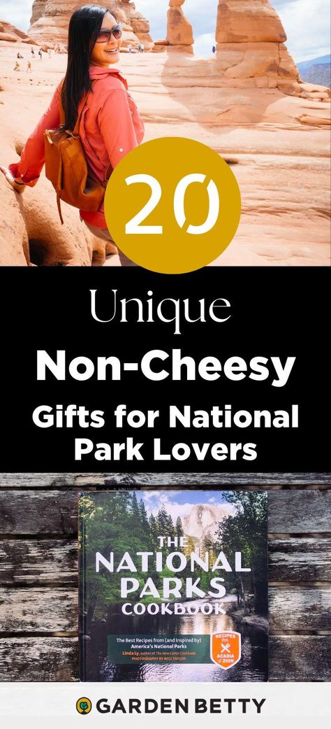 This isn't another list of scratch-off maps, calendars, posters, or an America the Beautiful pass—and there's absolutely nothing wrong with any of those options, but how about something that's not usually found in a gift shop? These are my go-to national park gifts. Some that I own, some that I've gifted, and all that I have my eye on. They make great gifts not only for the holidays, but year-round for birthdays, anniversaries, graduations, and other special occasions as well. Garden Betty, Cheesy Gifts, Retro Style Posters, National Park Gifts, America The Beautiful, Great Smoky Mountains National Park, Backyard Fire, Camp Cooking, Outdoor Lover