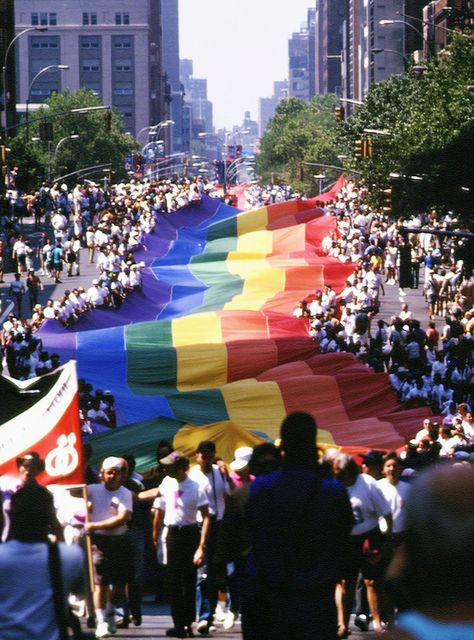 From Stonewall To Pride 50: The History Of The Pride Parade+#refinery29uk Stonewall Riots, Gay Pride Parade, Gay Aesthetic, Pride Parade, History Channel, Greenwich Village, The Pride, Lgbtq Pride, Oscar Wilde