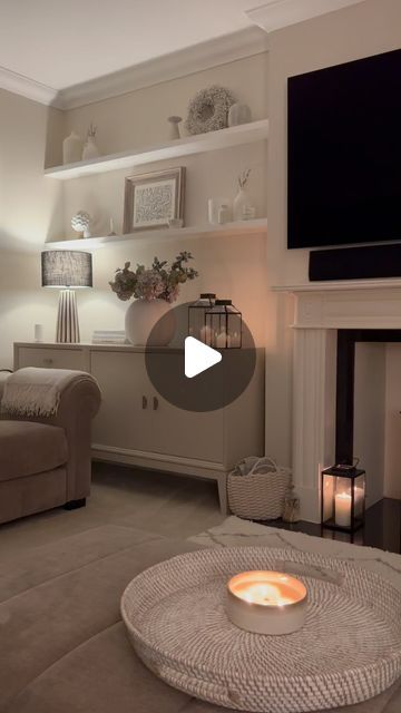 17K likes, 580 comments - jusathome on January 26, 2023: "T H U R S D A Y E V E N I N G 🤎 This is where we plan to spend more of our time now the buil..." Classy Living Room Ideas, Small Lounge Ideas, Tv On Wall Ideas Living Room, Log Burner Living Room, House Renovation Design, Alcove Shelving, Small Lounge, Cosy Living Room, Renovation Design