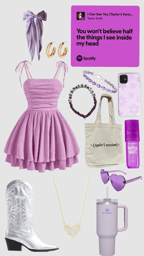 icsy inspired outfit! #icsy #icanseeyou #speaknow #purple #erastour #taylorswift #ootd #favoritesong #swiftie Speak Now Eras Tour, Swift Outfits, Eras Tour Outfit, Taylor Swift Outfits, Favorite Son, Speak Now, Eras Tour, Taylor Swift, Swift