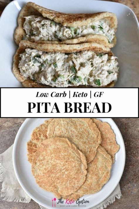 Keto Pita Bread | The best low carb pita bread for breakfast, lunch, dinner or snack! | Gluten-free bread | Keto bread | Visit trinakrug.com/recipes Keto Pita Bread, Keto Pita, Low Carb Pita Bread, Bread For Breakfast, Keto Approved Foods, Bread Keto, Pain Pita, Pain Sans Gluten, Desserts Keto