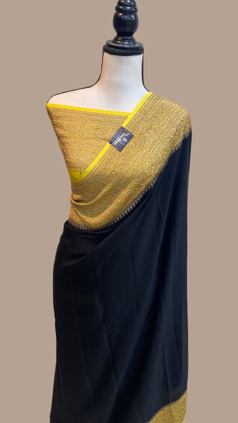 Georgette Sarees — Page 2 — The Handlooms Benares Sarees, Indian Garments, Aesthetic Saree, Khaddi Georgette Banarasi Saree, Georgette Banarasi Saree, New Fashion Saree, Blue Blouse Designs, Sabyasachi Sarees, Kalamkari Fabric