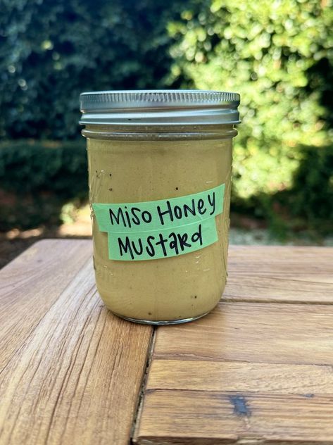 Miso Honey Mustard Dressing — The Traders Table Hot Honey Mustard, Grilled Corn Salad, Honey Mustard Dressing, White Miso, Grain Bowl, Autumn Salad, Hot Honey, Mustard Dressing, Cracked Pepper