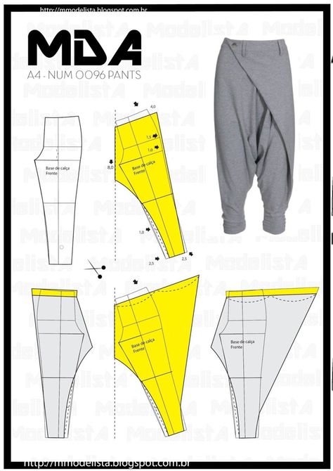 23+ Exclusive Image of Aladdin Pants Sewing Pattern Aladdin Pants Sewing Pattern Babucha Mujer Style Pinterest A4 Patterns And Sewing Patterns  #TrendySewingPatterns Skirt Sewing Tutorial, Harem Pants Pattern, Áo Blu, डिजाइनर कपड़े, Projek Menjahit, Diy Sy, Sewing Pants, Trendy Sewing, Costura Diy