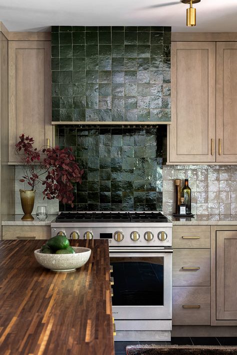 Whole House Design, C Kitchen, Small Farmhouse Kitchen, Kitchen Green, Erika Jayne, Kitchen Redesign, Kitchen Refresh, Basement Stairs, Bathroom Tile Designs