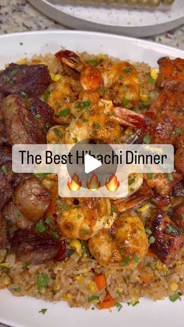 Alicia Edwards on Instagram: "Hibachi at Home 😮‍💨 Steak Shrimp & Salmon| #valentinesdaydinner #50thfloor #tiakemp #hibachiathome #hibachi #fyp" Salmon Hibachi Recipe, How To Make Hibachi At Home, Steak And Shrimp Fried Rice, Steak Hibachi Recipe, Shrimp And Steak Recipes, Hibachi At Home Recipes, Hibachi Steak And Shrimp Recipe, Hibachi Salmon, Steak And Shrimp Recipes