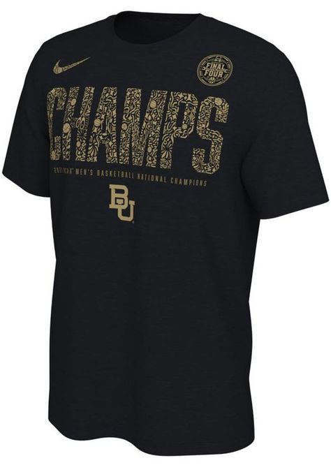 Nike Baylor Bears Black 2021 National Champions Short Sleeve T Shirt, Black, 100% COTTON, Size S T shirt #tshirt t-shirt #t_shirt t shirts #tshirts t-shirts #t_shirts T shirt design #tshirtdesign T-shirt designs #t_shirtdesign T shirts designs #tshirtsdesigns 18.283 Basketball Shirt Designs, Football Shirt Designs, Sports Tshirt Designs, Sport Shirt Design, Cool Shirt Designs, Free T Shirt Design, School Spirit Shirts, Champion Shorts, Sports Graphics